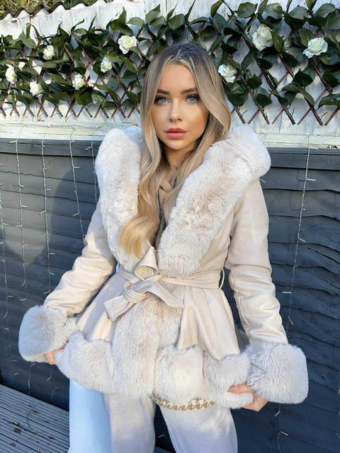 Jacket Zipper Faux Fur Female  Women Jacket Inside Fur Faux - Ee1492  Leather Short - Aliexpress