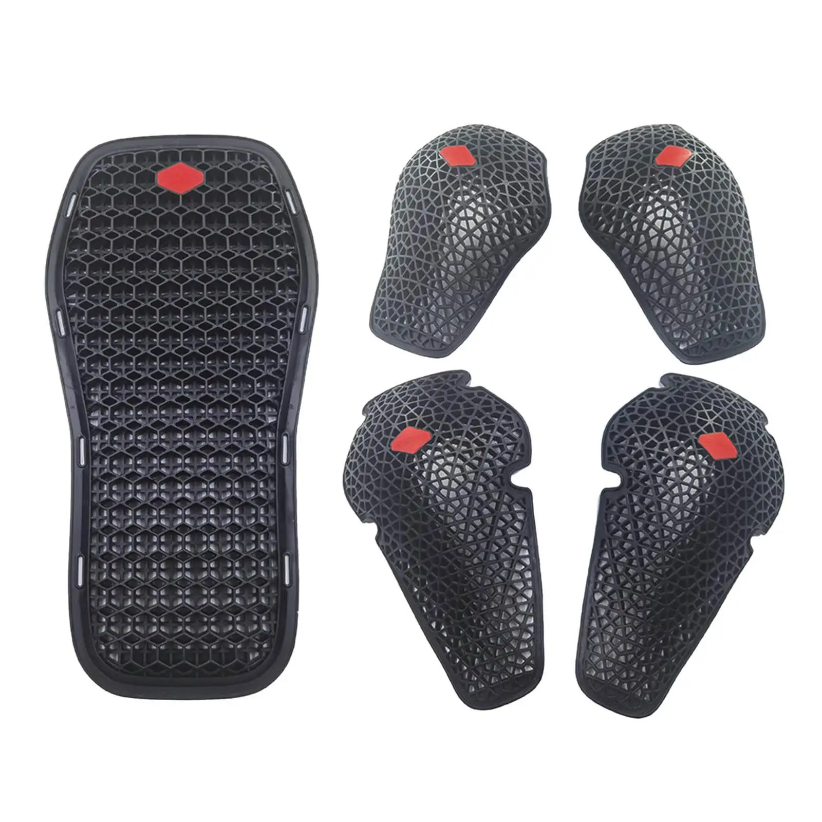 5x Removable Motorcycle Protector Riding Flexible TPE Jacket Inserts