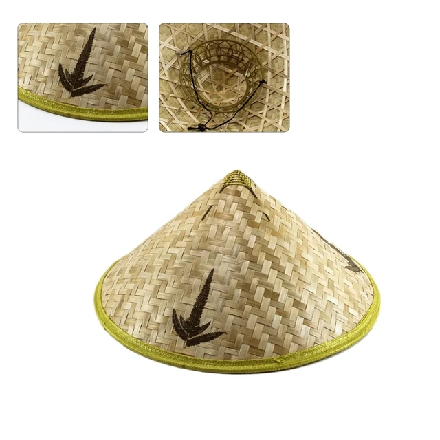 Cappello di bambù cappello asiatico cappello cinese cappello conico  cappelli da contadino di riso (antico cinese) - AliExpress