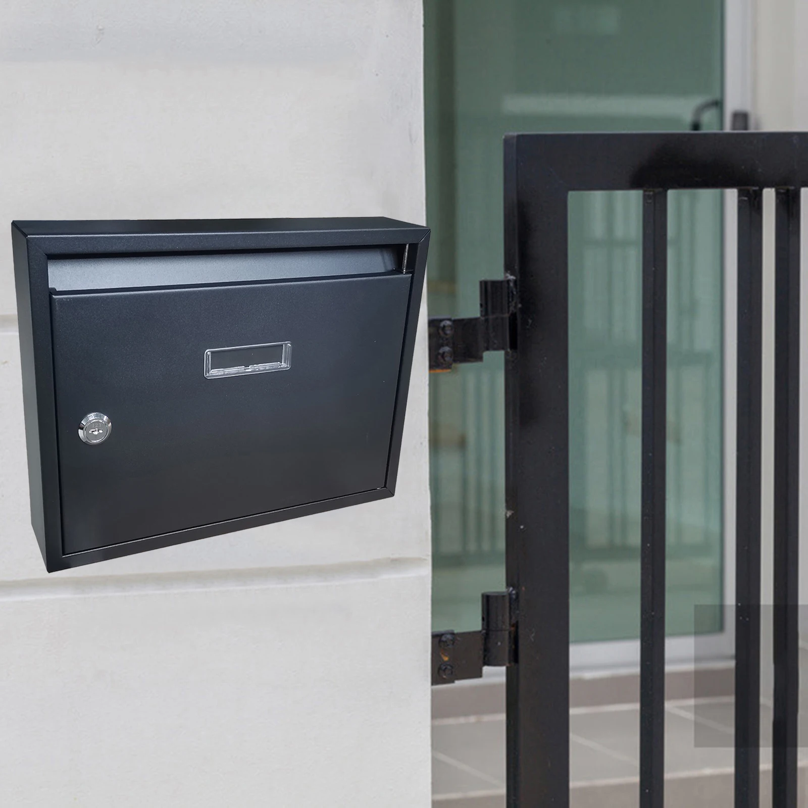 Art Vertical Modern Lockable Mailbox Combination Locking  Box Durable Key Paperwork Magazines Holder  Postbox  and 