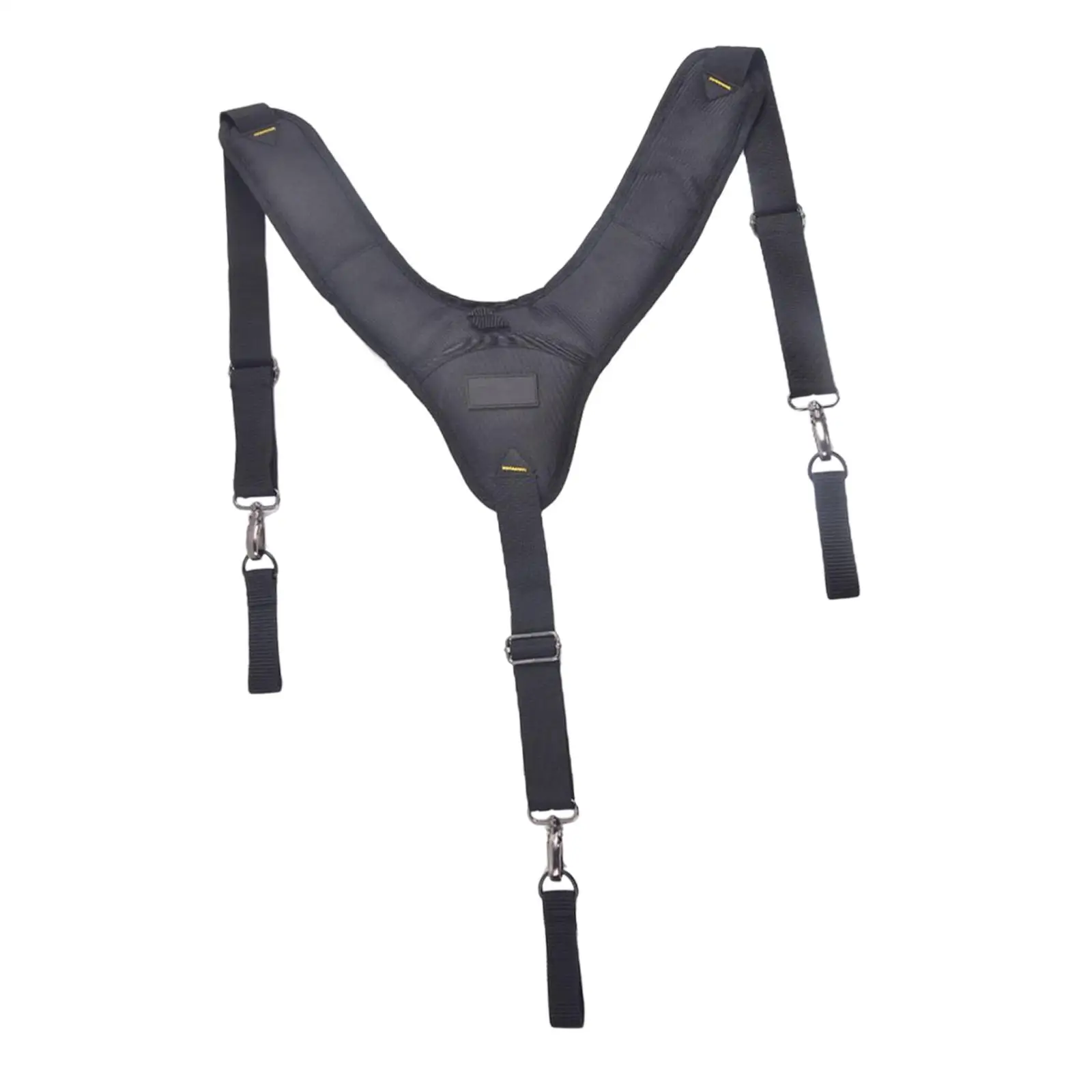 Tool Belt Suspender Classic Black with Shoulder Pad Even Weight Distribution Work Suspender for Technicians Work Suspension Rig