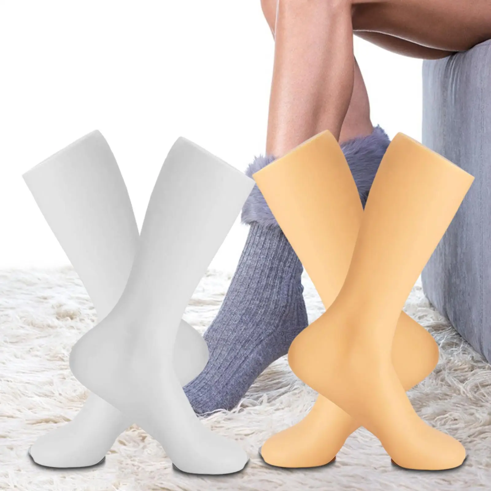 Freestanding Mannequin Foot Model Sock Display Repeated Use Support Durable Short Stocking Mannequin for Window Male