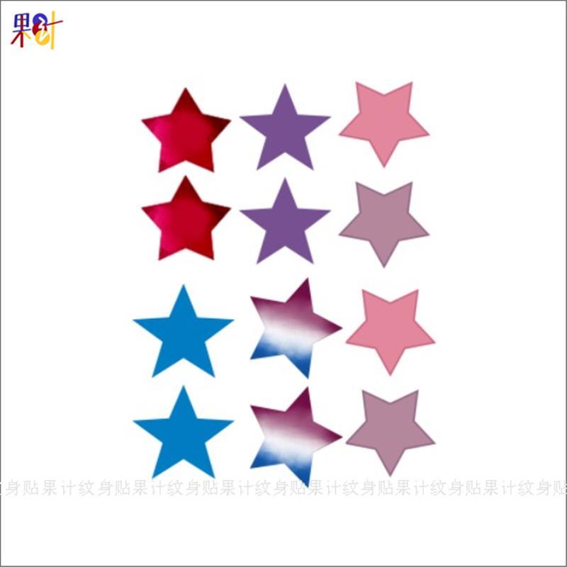 Anime Star Tattoo Aufkleber bunte rot blau lila dauerhafte Tattoo Kunst temporäre Tattoos wasserdichte Tatto Cartoon gefälschte Tätowierung – Detail 1