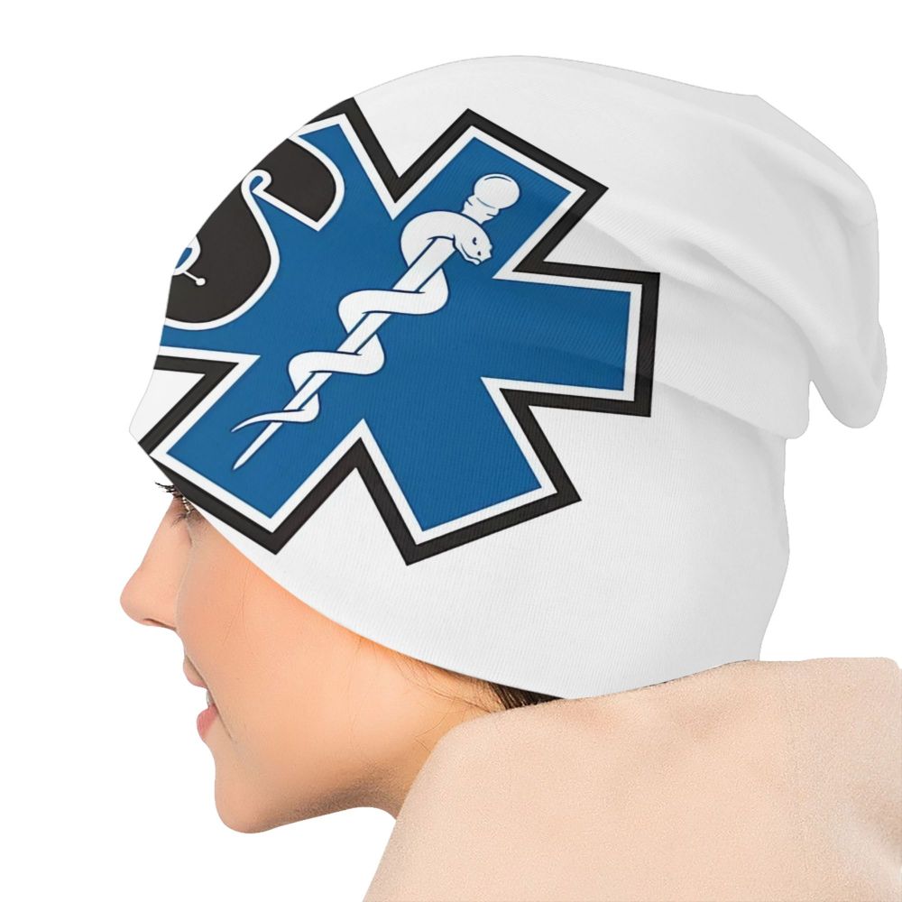 Star of Life Krankenwagen Medical Emt Herzschlag Logo Mütze Mütze Motorhaube Femme Strick mützen Hip Hop Outdoor Schädel Mützen Mützen – Detail 11