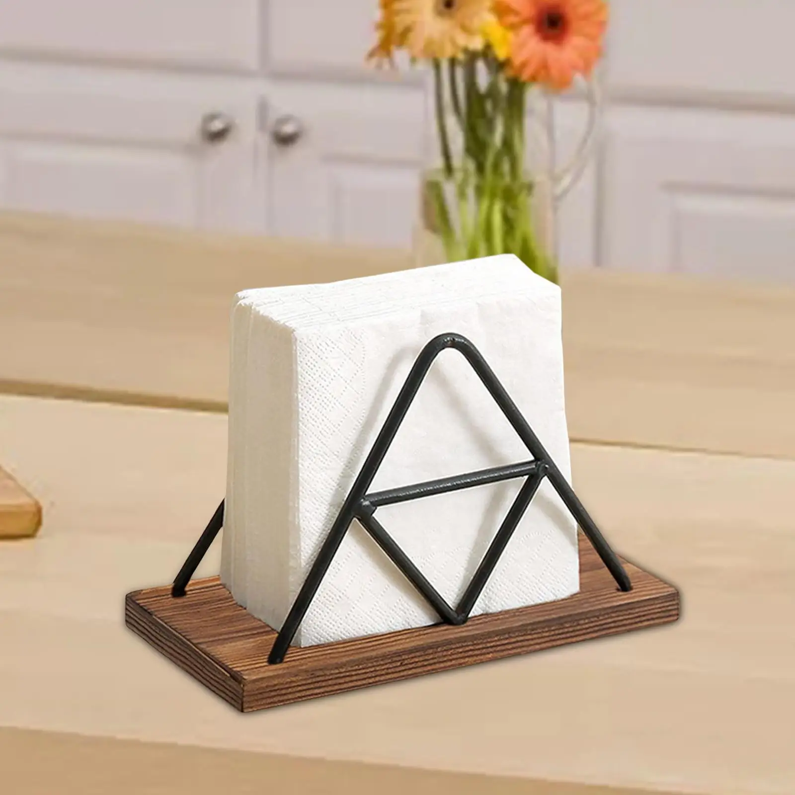 Paper Napkin Holder Freestanding Tissue Dispenser Organizer Tabletop Paper Napkin Holder Stand for Kitchen Countertops Party