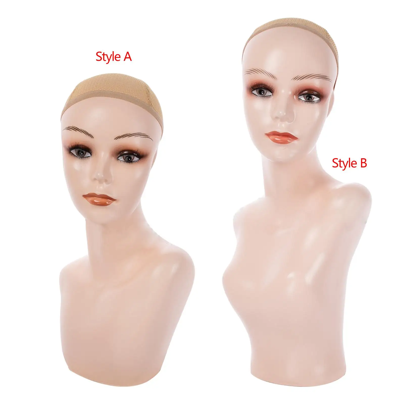 Bald Mannequin Head Multipurpose Durable Stable Base Smooth Wig Holder Manikin for Necklace Hats Jewelry Wigs Making Hairpieces