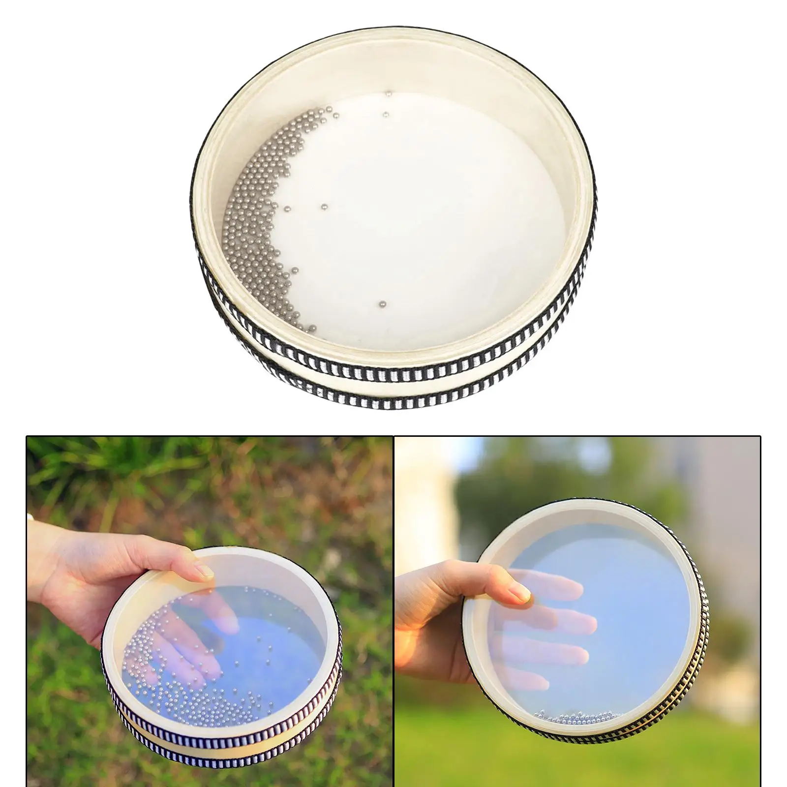 6 inch Sea Drum Musical Instrument Natural Color for Home School Supplies