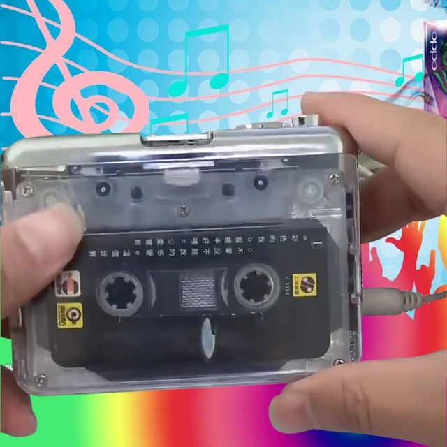 Reproductor de Cassette TON010, grabadora de cinta portátil a Mp3, carcasa  totalmente transparente, captura de casete USB a formato MP3, reproductor  de música - AliExpress