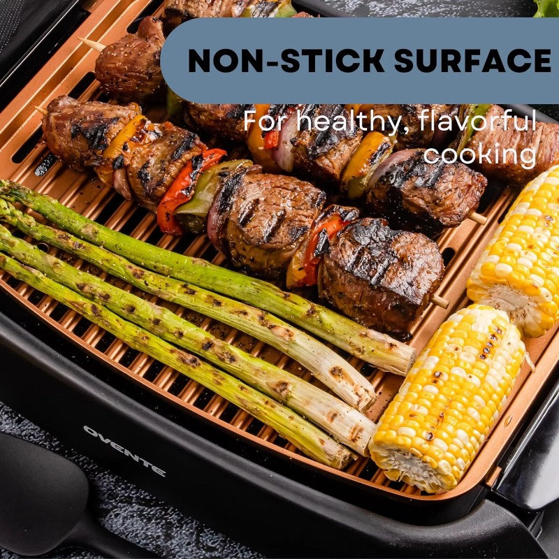 Title 4, Electric Indoor Grill with 13x10 Inch Non-Stick...