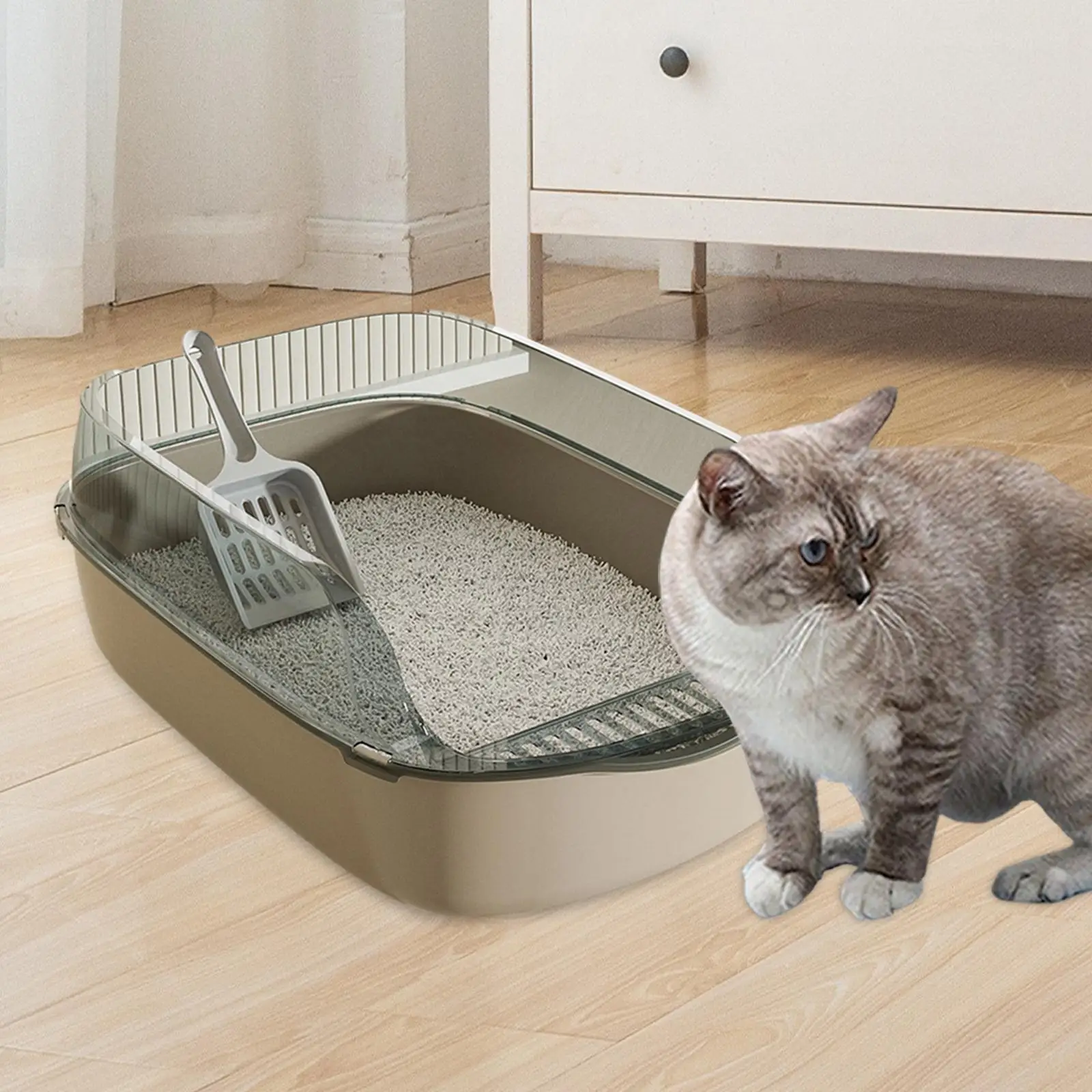 Pets Litter Trays Bedpan Easy to Clean Cats Litter Box Potty Toilet for Hamsters Small and Medium Cats Kitten Small Animal Bunny