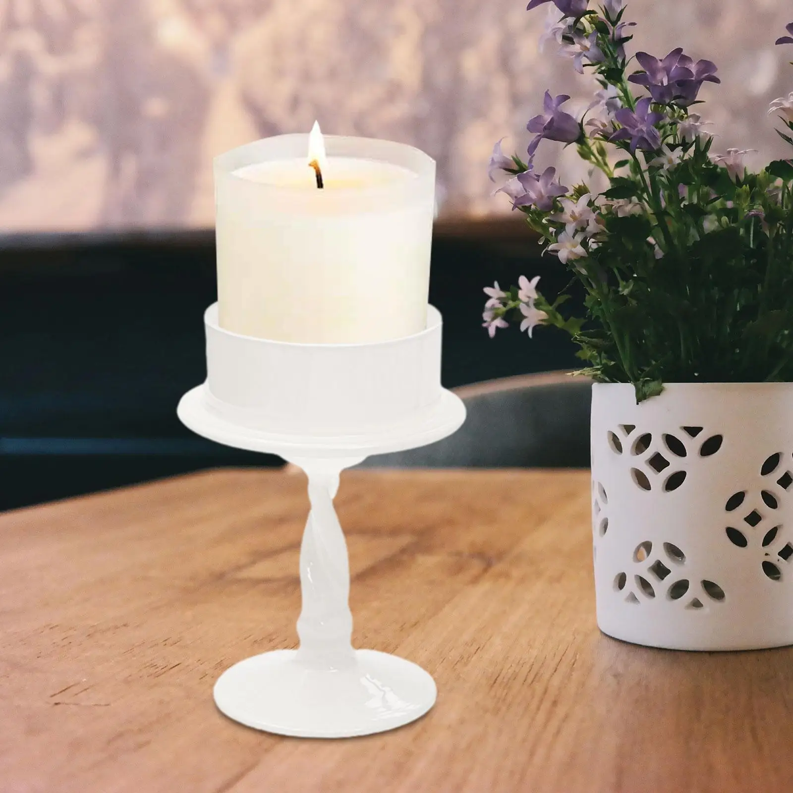Candleholder Elegant Design Simple Glass Candlestick Holder for Wedding Centerpieces Living Room Thanksgiving Dining Room Decor