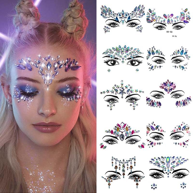 Best of 3D Sexy Face Tattoo Stickers Face Decoration Temporary Tattoos Glitter Fake Tattoo Rhinestones For Woman Party Face Jewels Tatoo Reviews & Tips