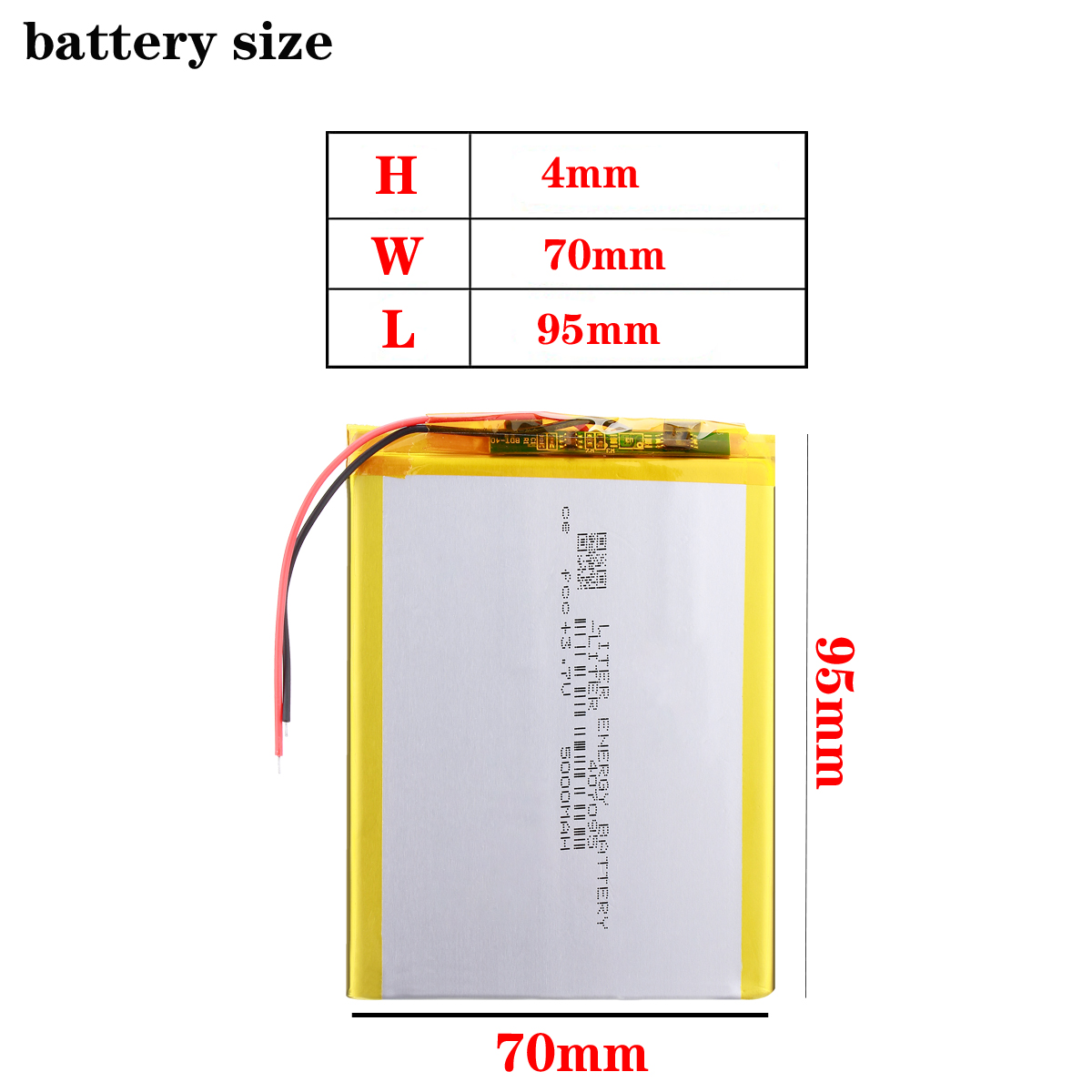 o PC da tabuleta, substitua 357095, 3.7V,