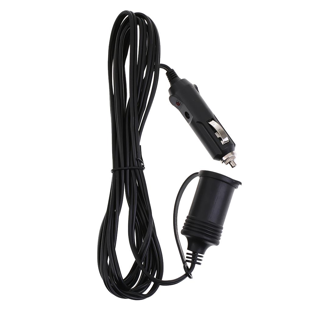 Cigarette Lighter Extension Cord Cable Heavy Duty 10V/24 Charger with 5AMP  Socket