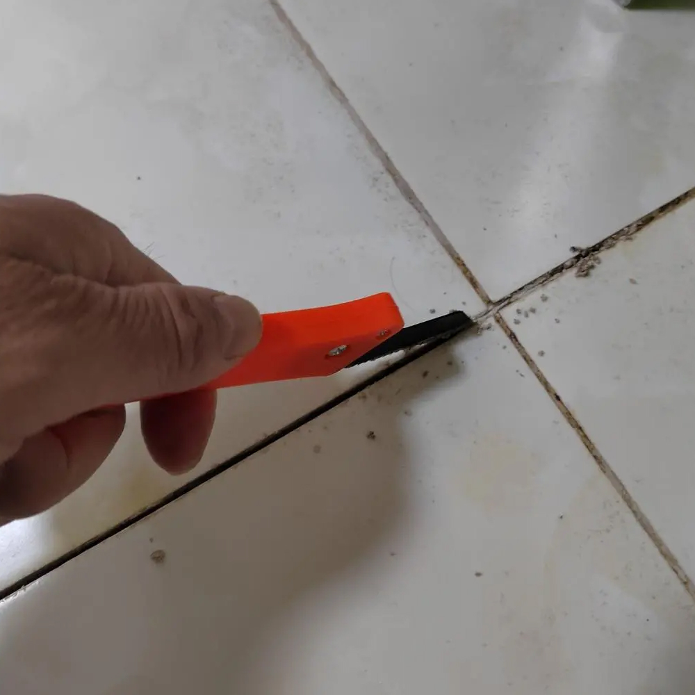 Professional Ceramic Tile Gap Repair Hook Knife for Cleaning Removal Grout Tungsten Steel Joint Notcher Hand Construction Tools