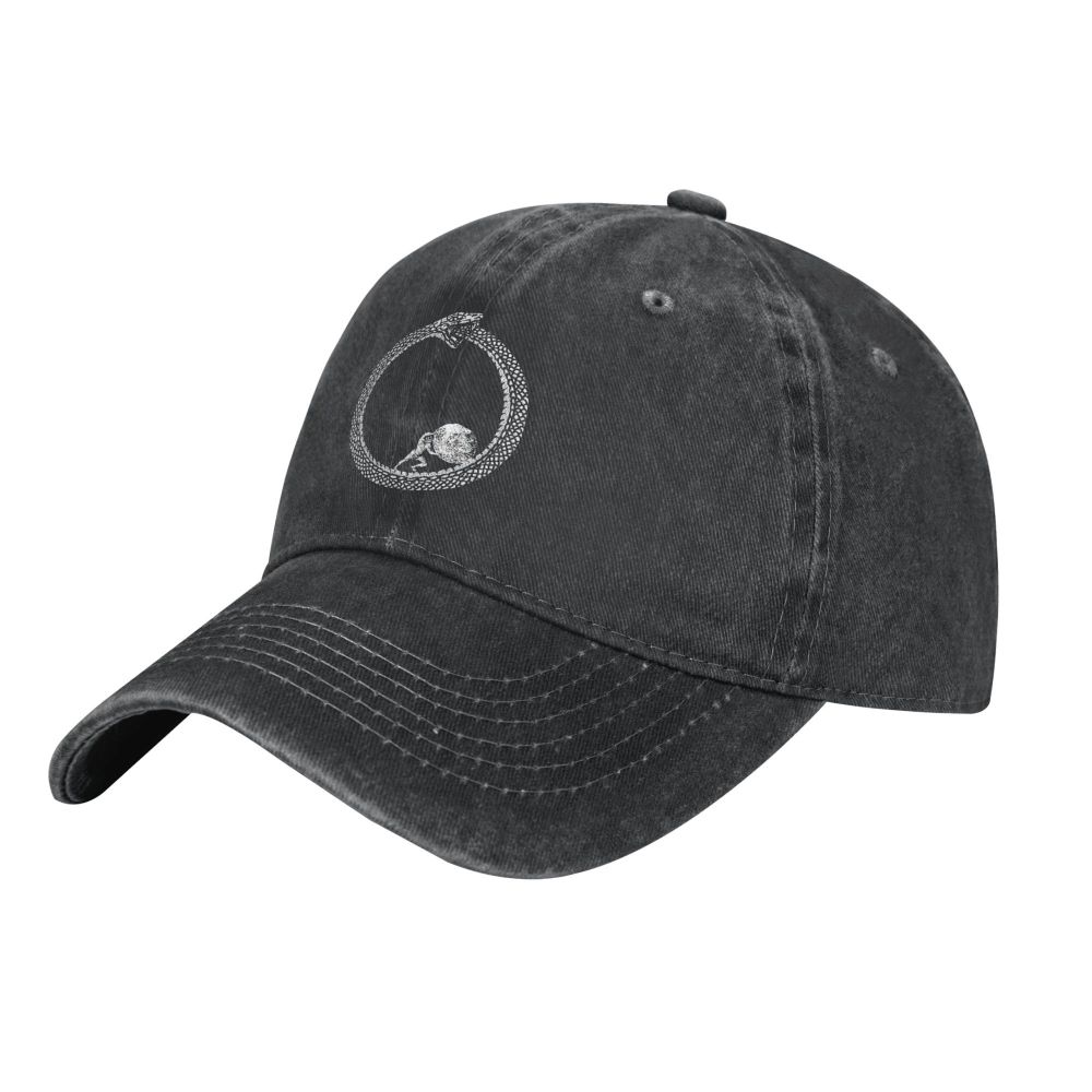 Sisyphus in einer Ouroboros Schlange Unisex Philosophie Existenz ialisten Baseball mütze Männer Hüte Frauen Visier Schutz Snapback Meme Caps – Detail 1