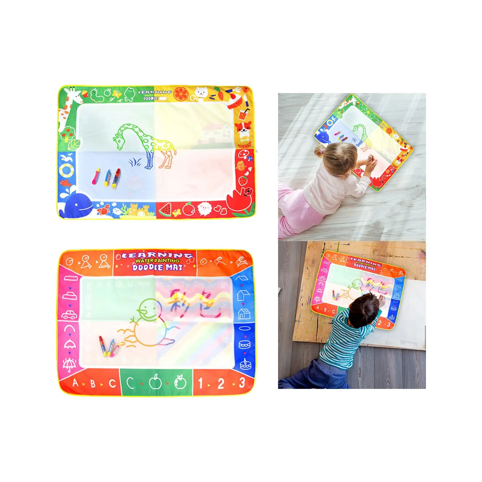 Doodle Mat Foldable Water Drawing Mat Portable Painting Writing Doodle Board for Chriatmas Present