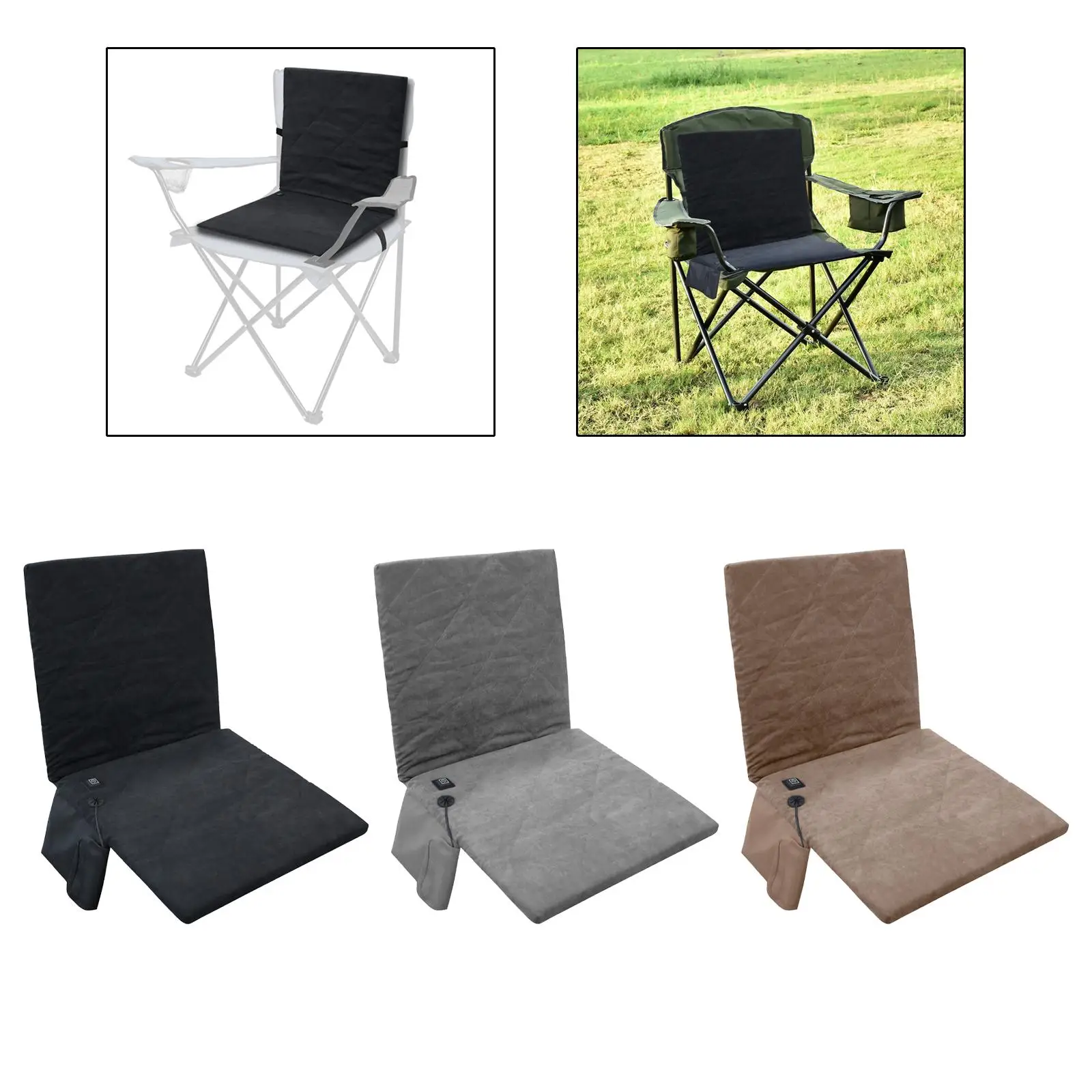 Heated Camping Chair Heated Cushion Adjustable Temperature Comfort for BBQ