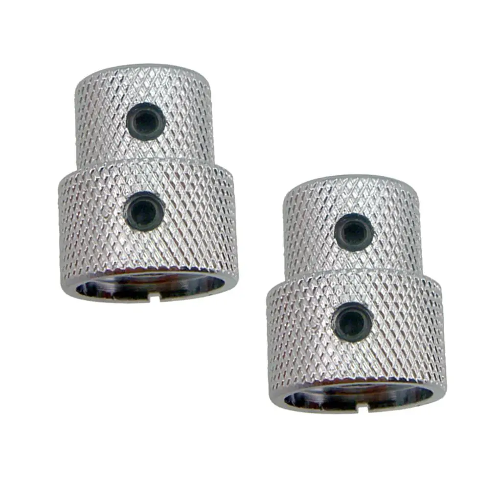2 Pieces Electric Guitar/Bass Replacement  Control Knobs Silver