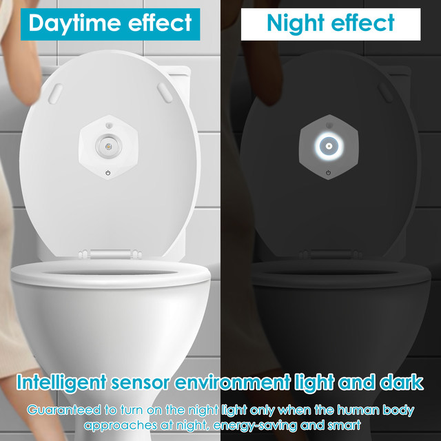 Toilet Light Toilet Seat Motion Sensor UV Energy Saving Wireless Smart  Battery Powered - AliExpress