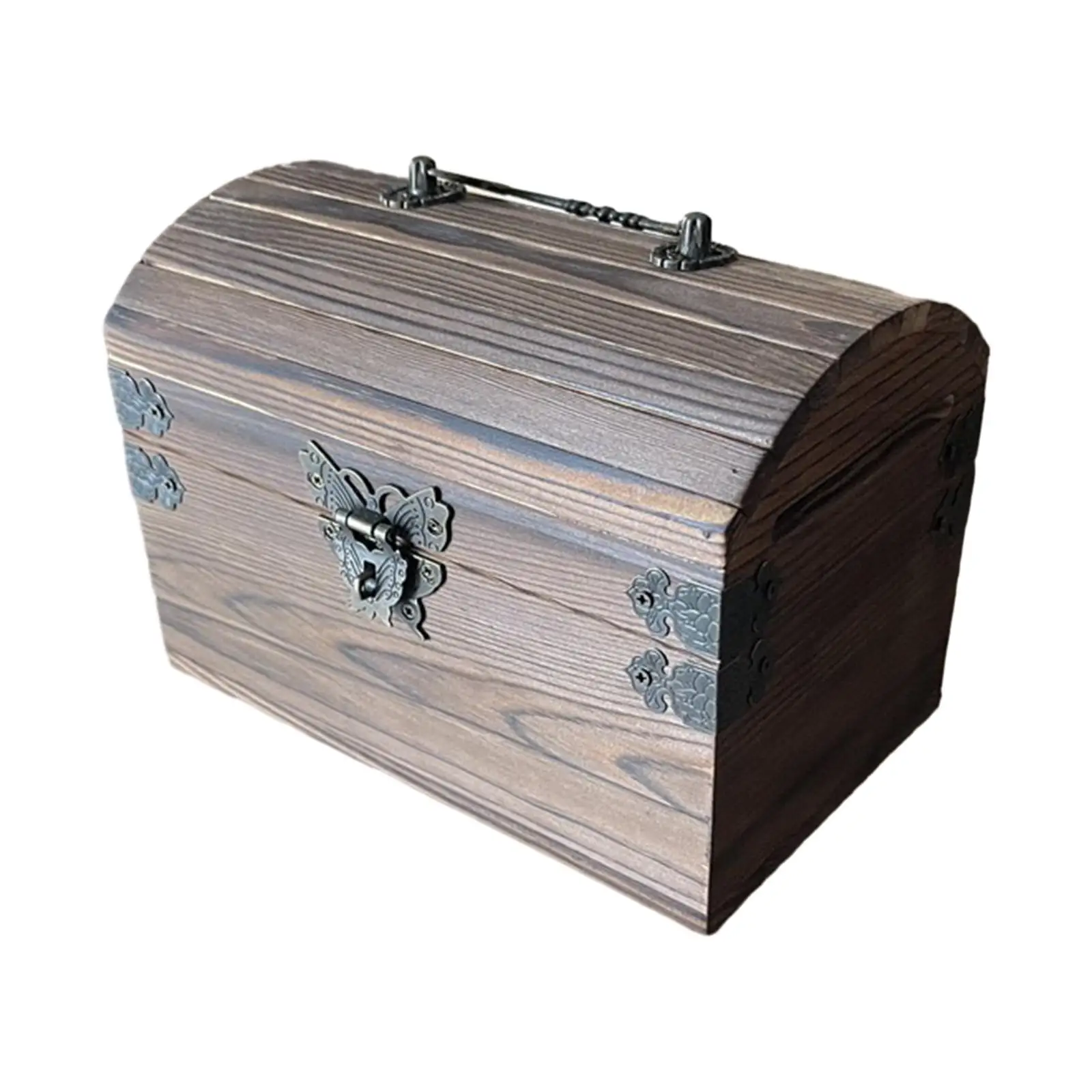 Piggy Bank with Lock Multifunction Home Decoration Portable Decorative Wooden Box Money Box for Boys Adults Birthday Gifts