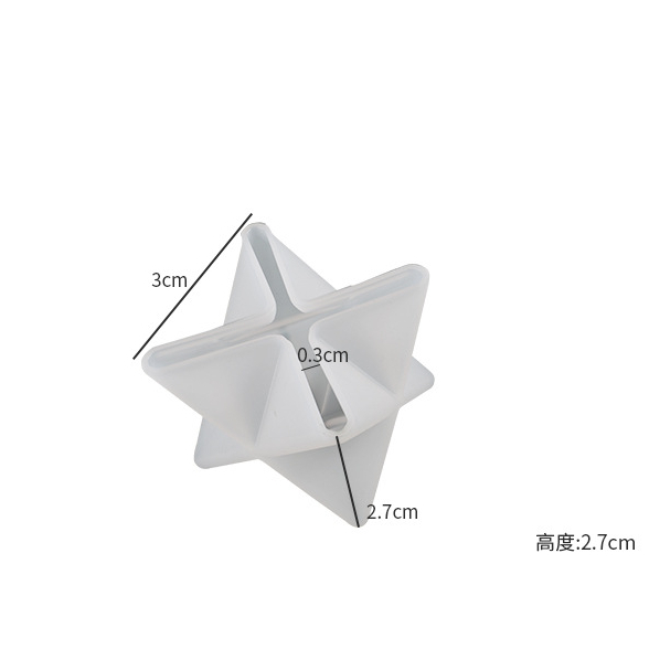 3D geometrische Stern Silikon form Stern Ornament Handwerk DIY Epoxy Gussharz Formen Seife machen Heim textilien – Detail 4