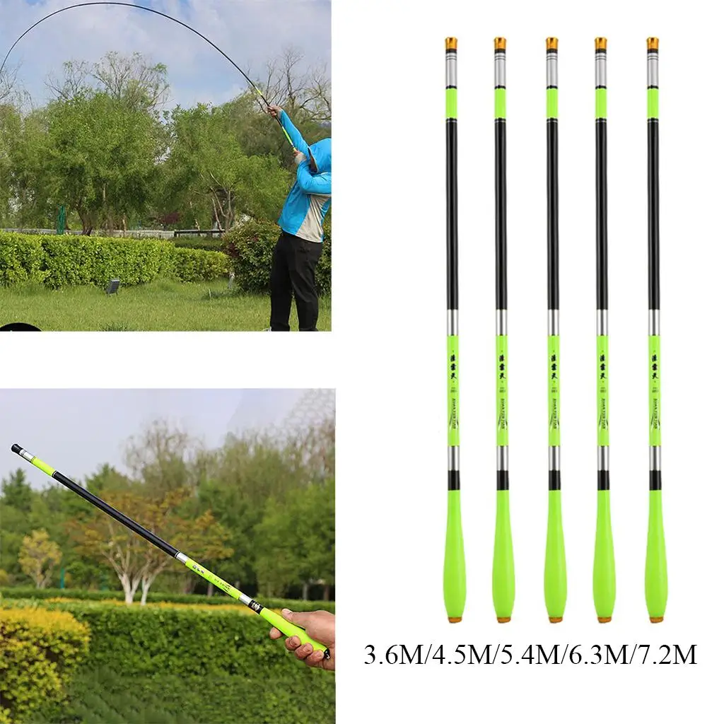 Carbon Fiber Telescopic Fishing Rod Ultralight Portable Pole for Stream