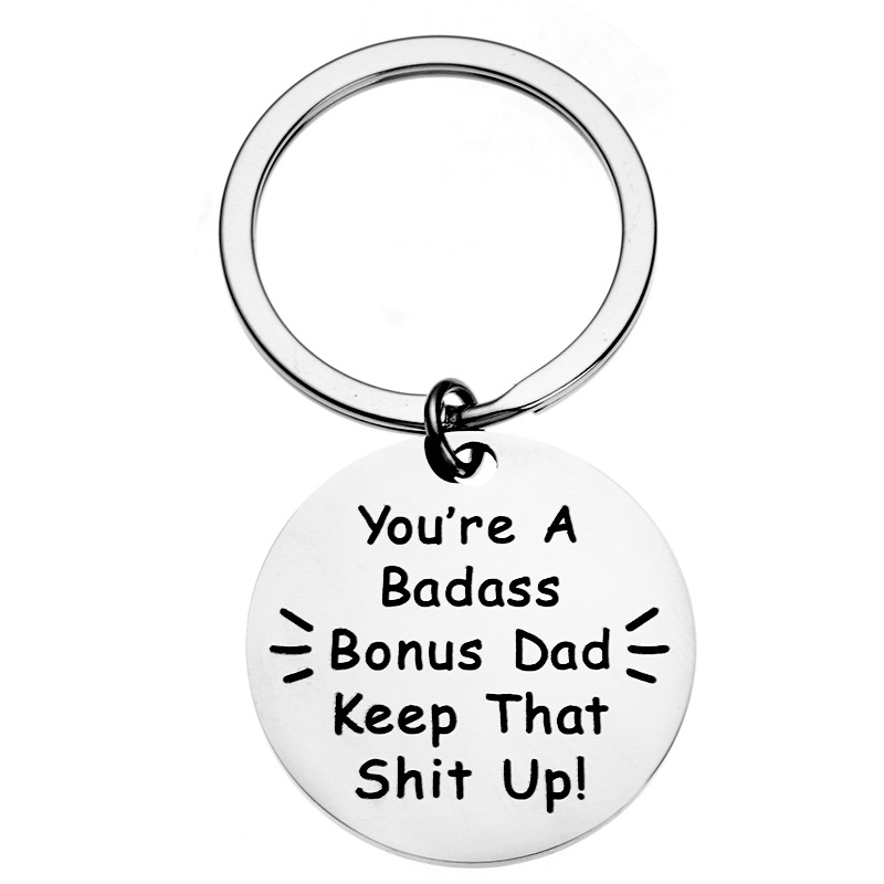 Schritt Dad Geschenk Keychain Für Vatertag Beste Bonus Dad Immer Geschenk für Stepdad Stepfather Sie sind EIN Badass bonus Papa Halten, Dass Bis – Detail 4