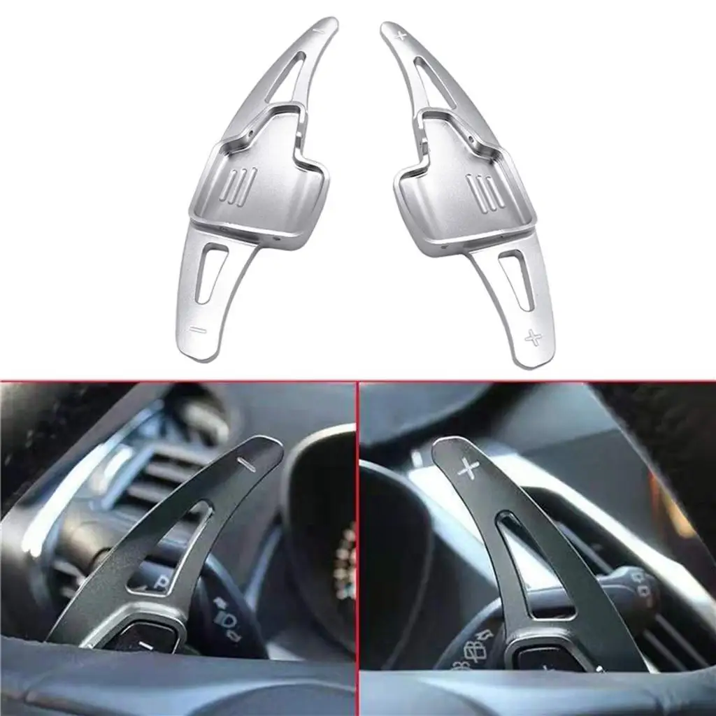 1 Pair Steering Wheel Shifter Extension Fits for  2015 Silver