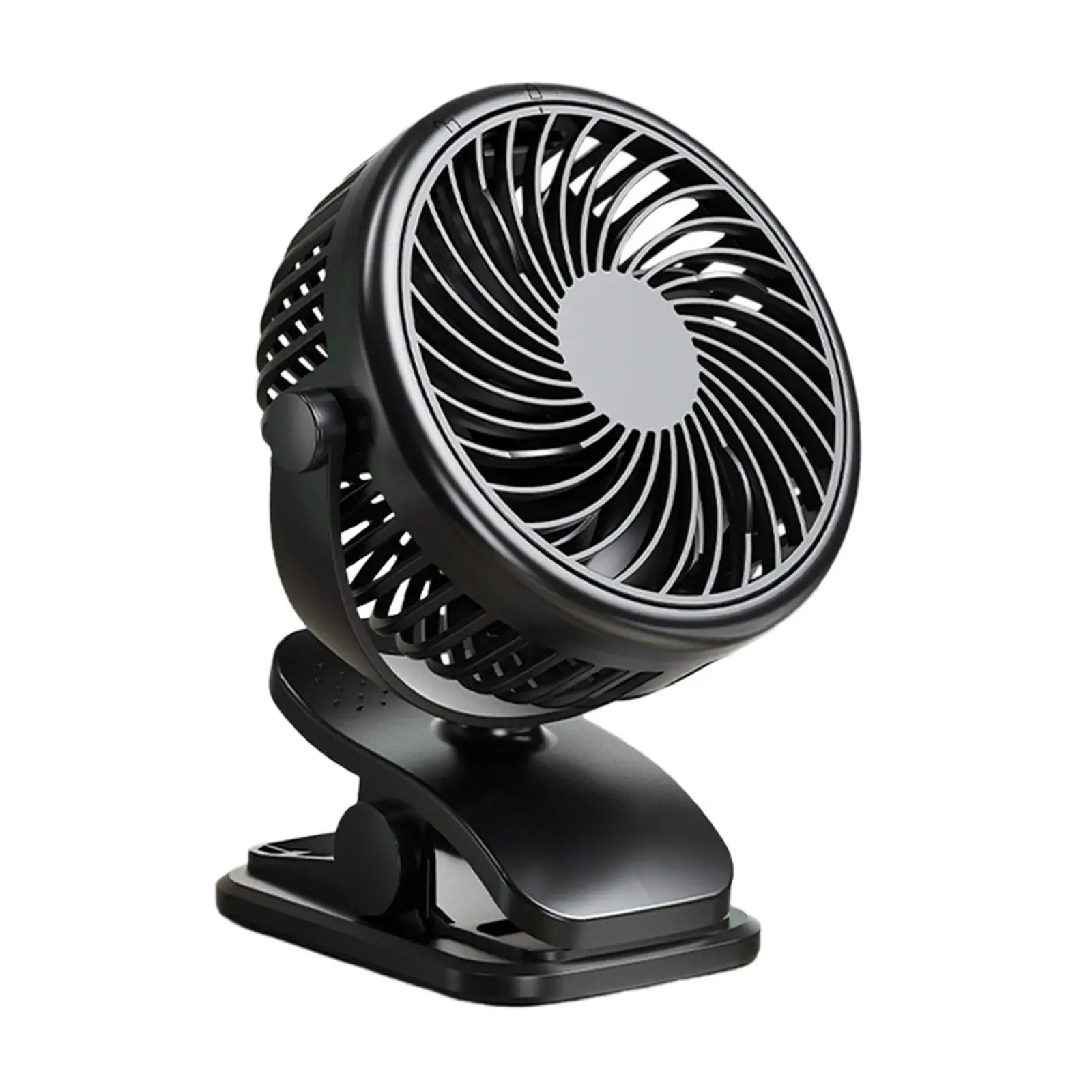 USB Powered Clip on Fan 720° Rotation 3 Speeds Portable Small Fan