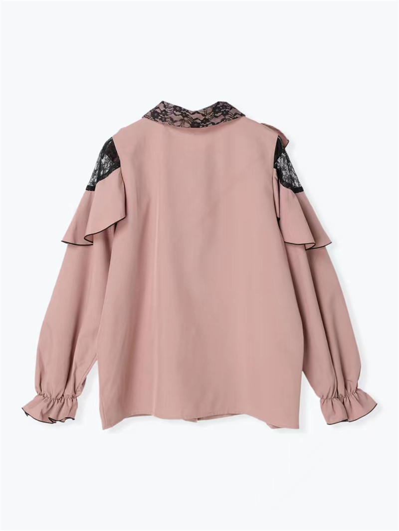 plissado manga blusa 2023 primavera nova doce