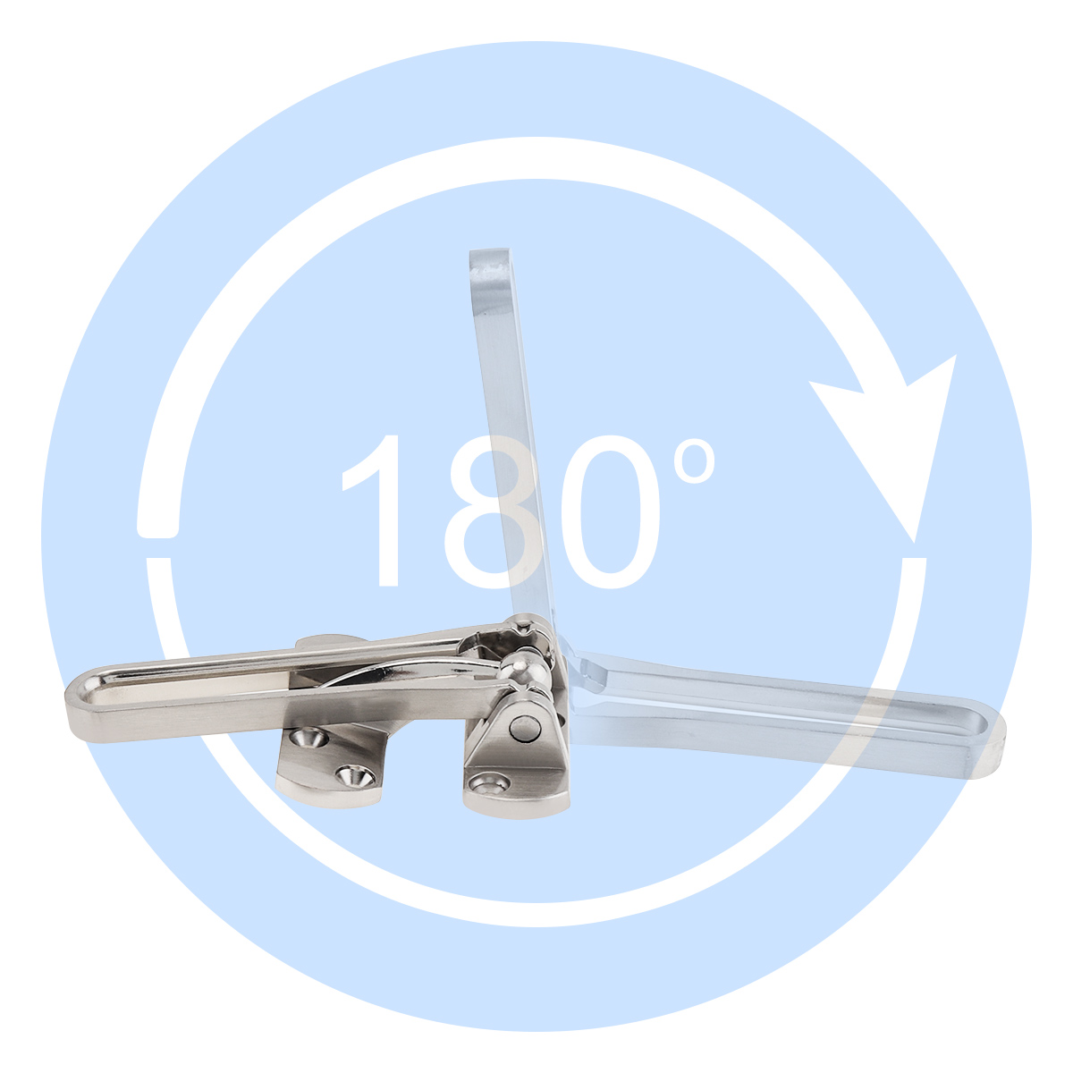 Description Picture 5 of itemDoor Bolt Home Anti-theft Room Door Bar Zinc Alloy Door Lock Latch for Home & Hotel Security Door Chain Lock U Swing Front Doors