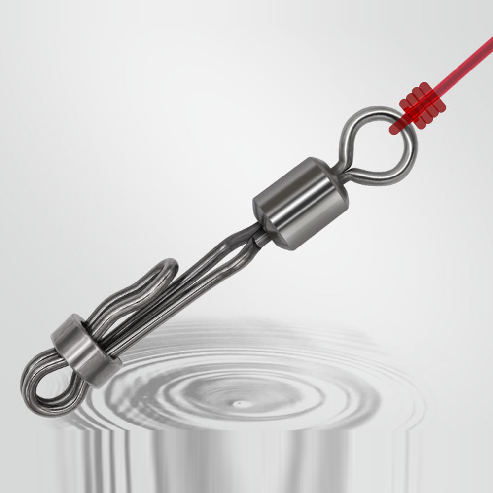 DNDYUJU 20X Karpfen Rollwirbel Mit Schloss Snap Schnell Ändern 8-Form Ring Karpfen Angeln Pellet Linie Stecker angeln Zubehör – Detail 7