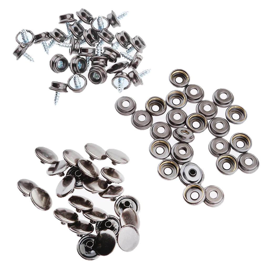 75Pcs Marine Boat Canvas Fastener 3/8