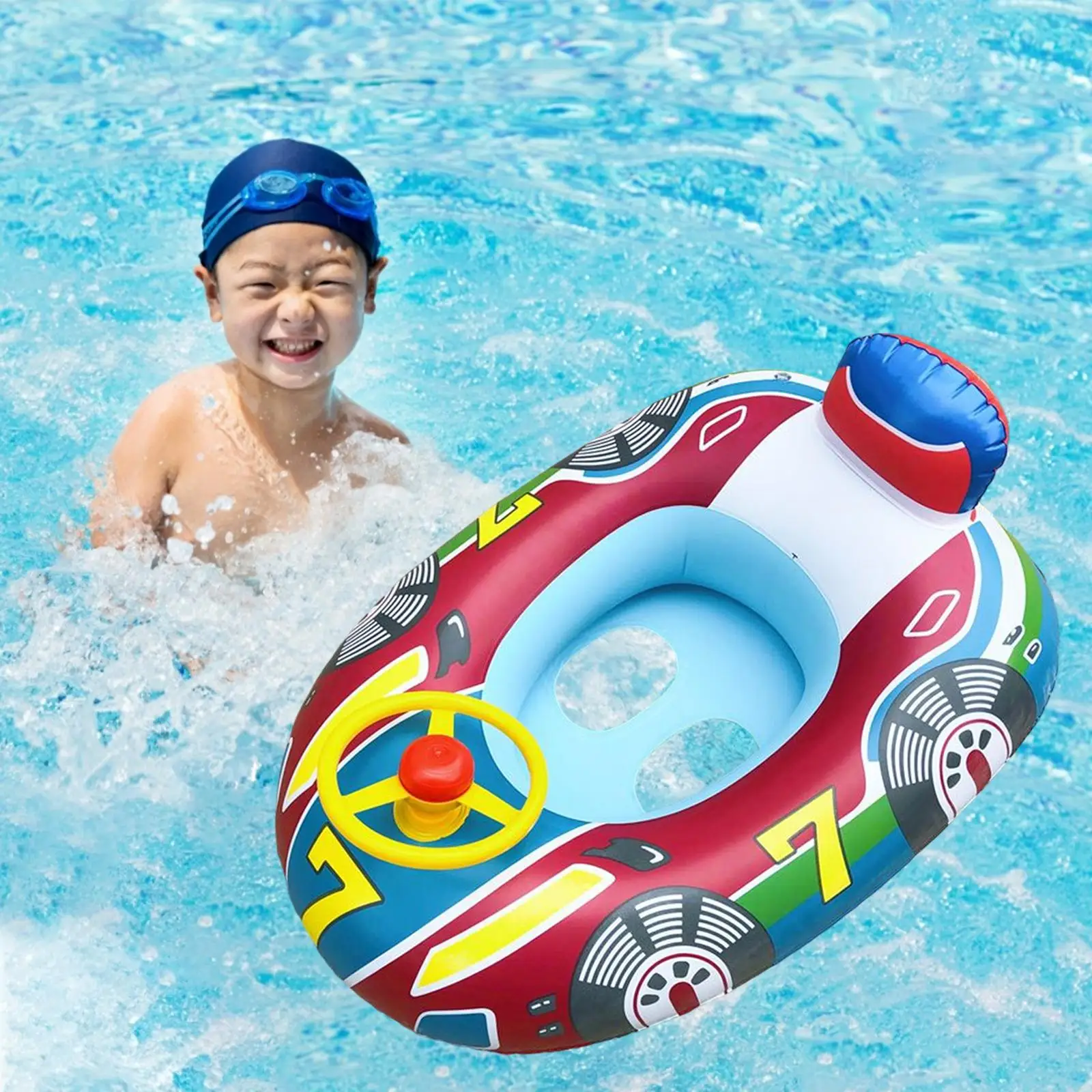 Durable Inflatable Car Shape Baby Swimming Rings Pool Float Seat Summer Holidays Beach Bathtub Boat Party Toys