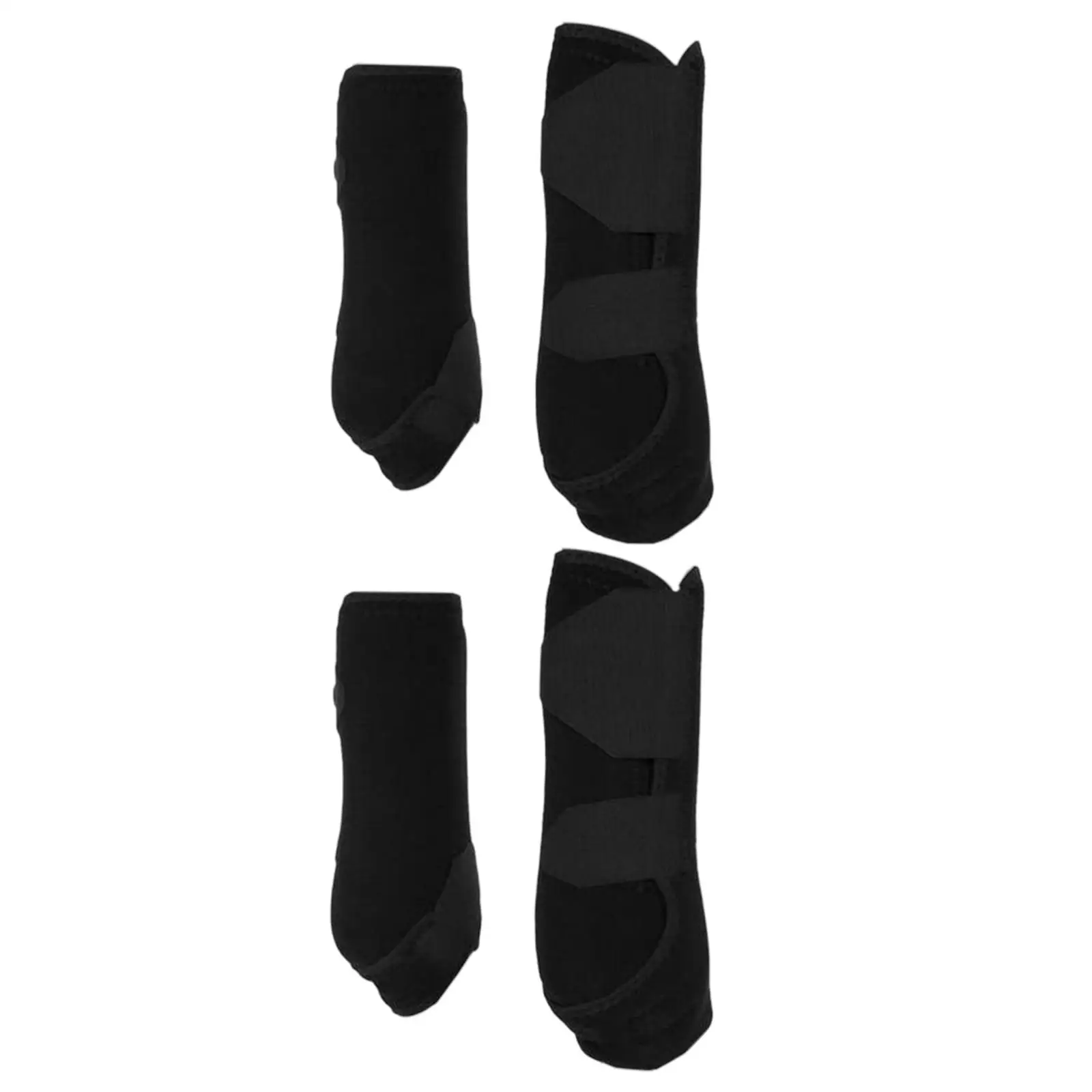 4Pcs Neoprene Horse Boots Leg Wraps Shock Absorbing Tendon Protection Guard for Jumping Riding Training Equestrian Equipment