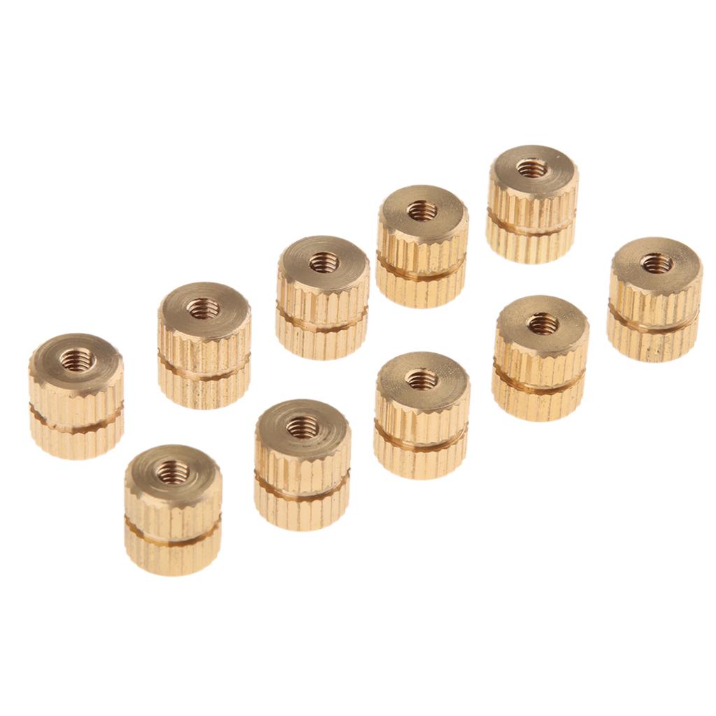 10 Pieces 8 X 8 Mm Copper Straight Knurled Rivet Nut Fastener