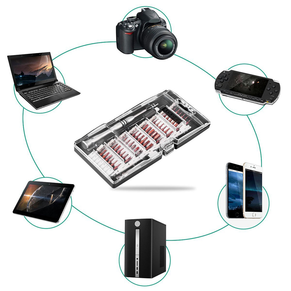Magnetisches Treiber-Set, professionelles Elektronik-Reparatur-Werkzeug-Set, S2-Stahl, 60-in-1-Präzisions-Schraubendreher-Set für iPhone und Tablet – Detail 9