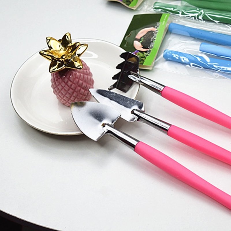 Kit De 6 Mini Outils De Jardin à Main Wagoodter - Pelle, Râteau Et Transplantoir Légers En Métal, Parfaits Pour Les Plantes En Pot, Intérieur Et Extérieur - 3
