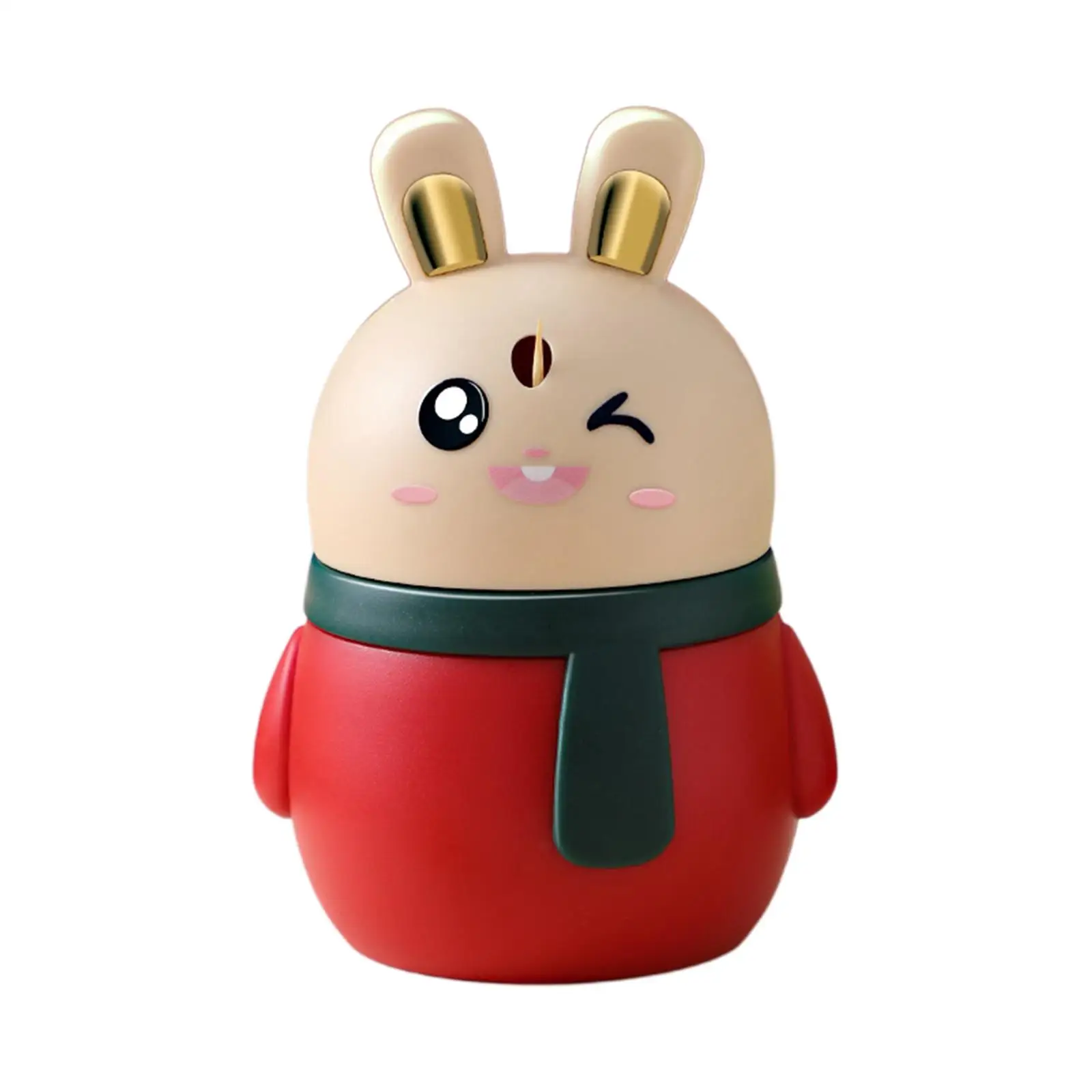 rabbit Toothpick Container Holder Pressing , Just Press The Back Side of Rabbit Head Toothpick Storage Box Durable