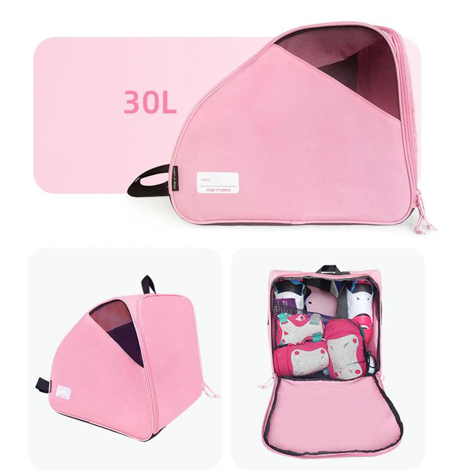 Roller Skate Bag with Carry Handle and Adjustable Shoulder Strap Skating Bag