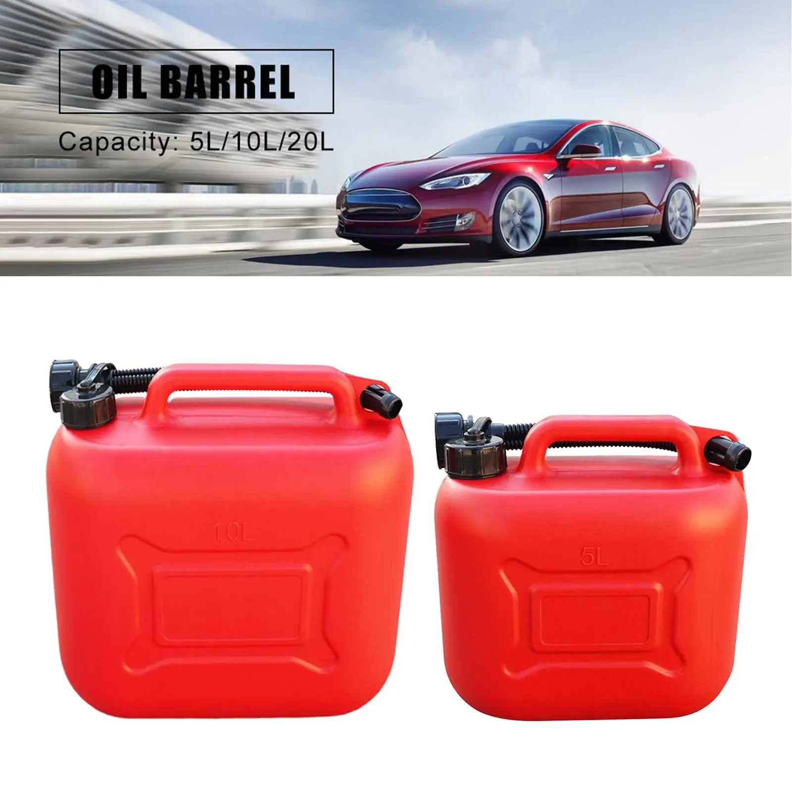 Tank, Portable Gas Fuel Tank Spare Plastic Petrol Tanks Gasoline Oil Container Fuel-jugs