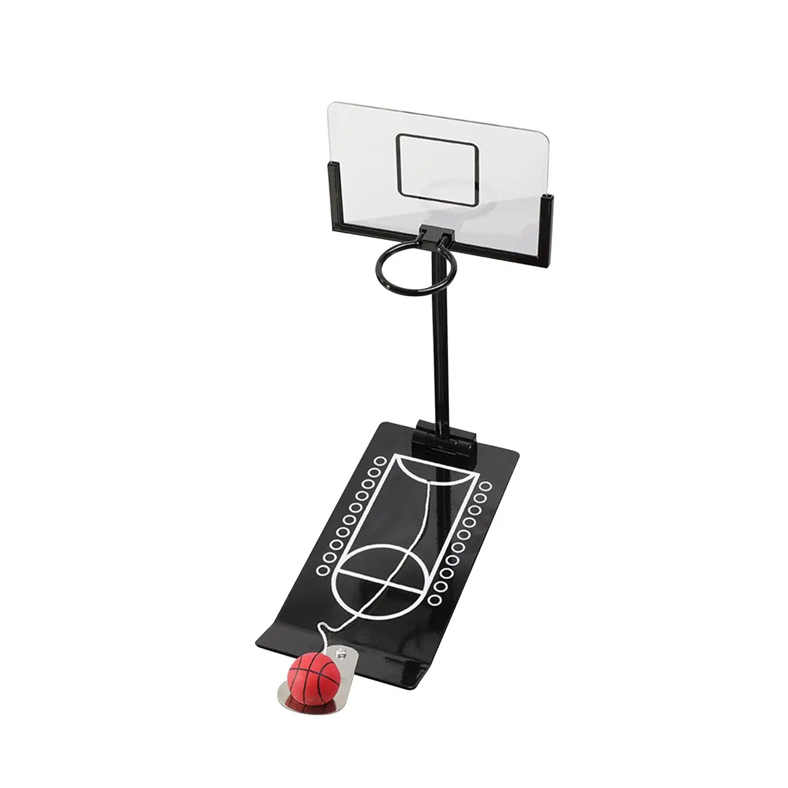Desktop Basketball Finger Game Portable Novelty Birthday Gift Desktop Board Game Folding for Travel Home Room Indoor Children