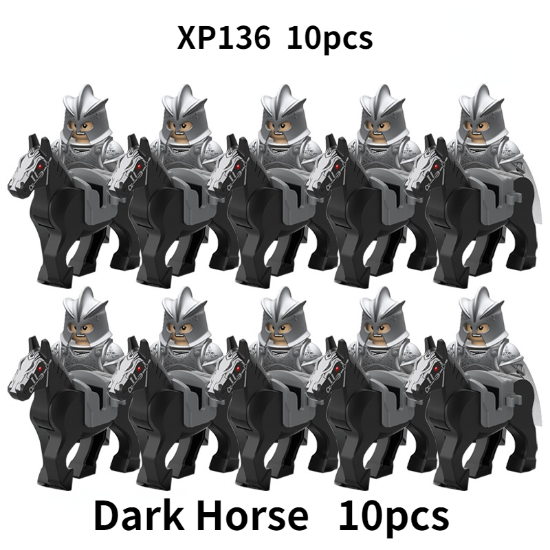 KT1046 SET 10 Stück/Koruit Mittelalterliche Ritter Rohan Uruk-hai Elfen Gondor Krieger Zwerg Bausteine Spielzeug – Detail 10