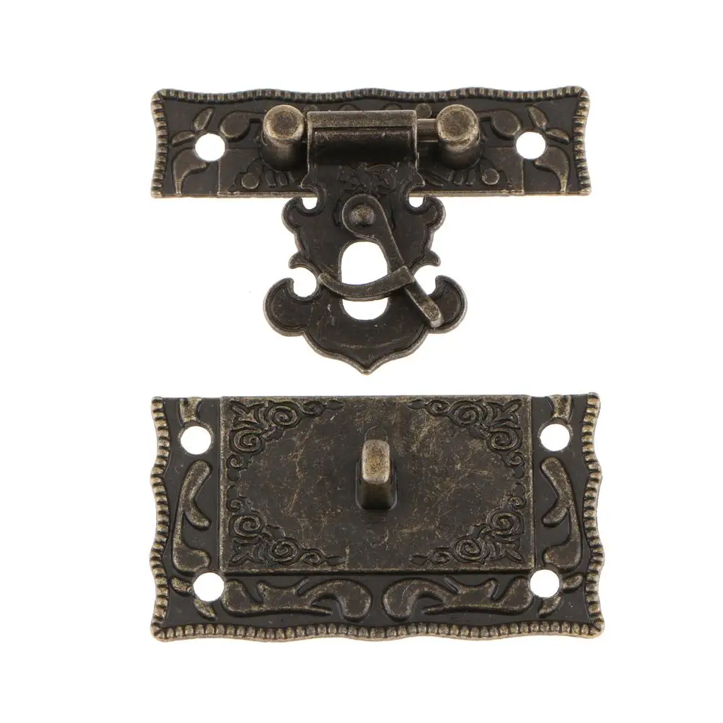 Embossed Buckle Lock Hinge Kits with Screws Toggle Clasp Buckles for Suitcase