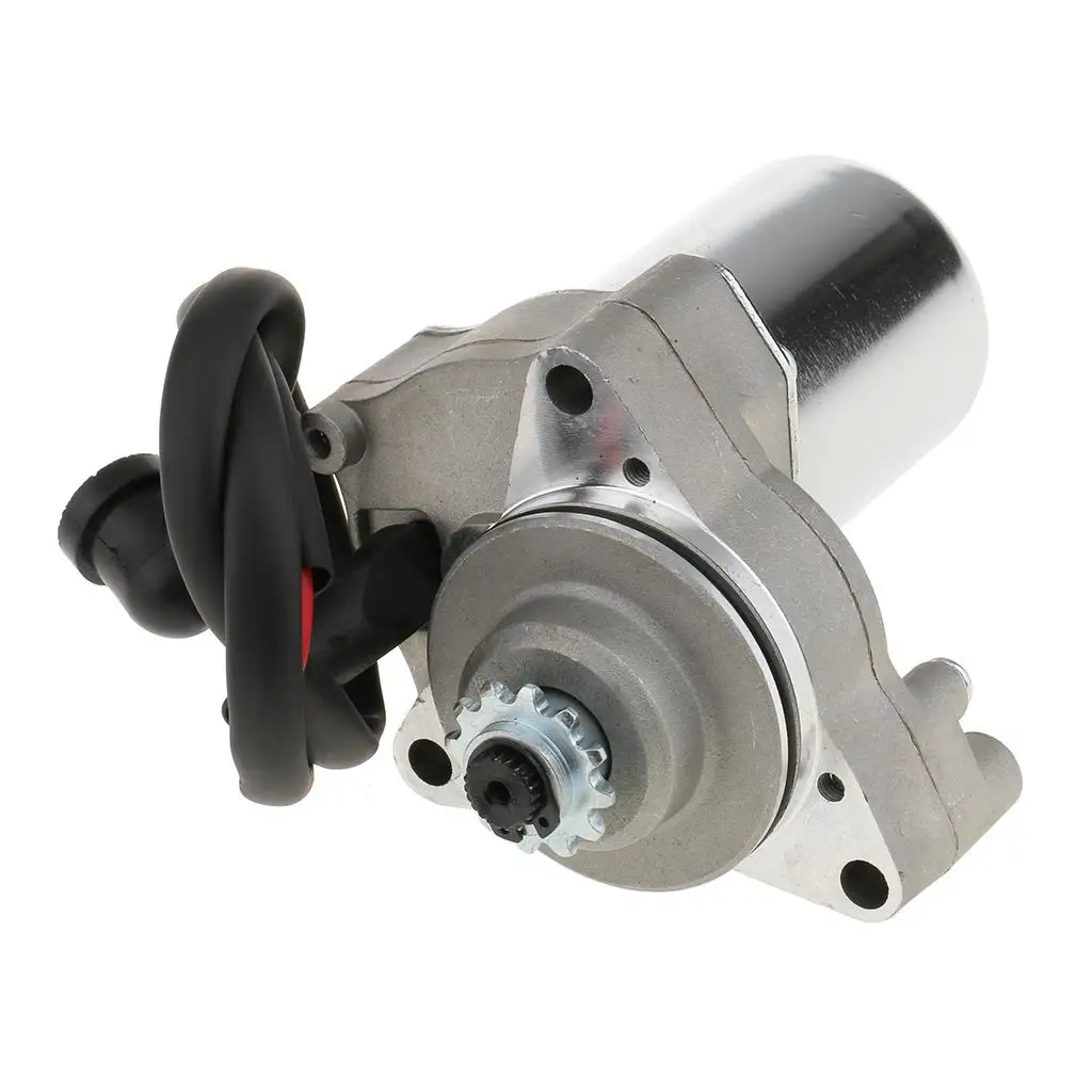 Motorcycle Scooter ATV Quad Electric Starter Motor for 50CC 70CC 90CC 110CC Silver Electric Starter Motor