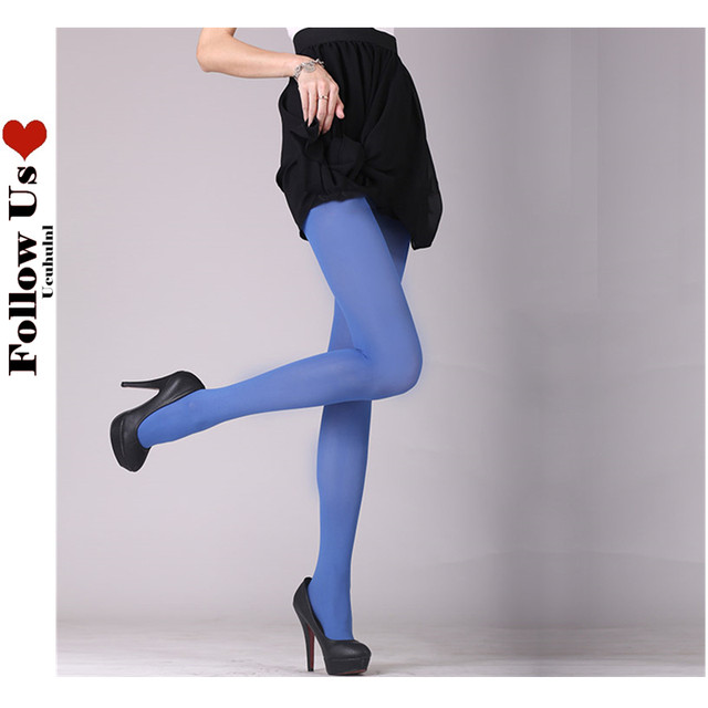 Navy Blue Opaque Full Footed Tights 80D, Pantyhose for Women