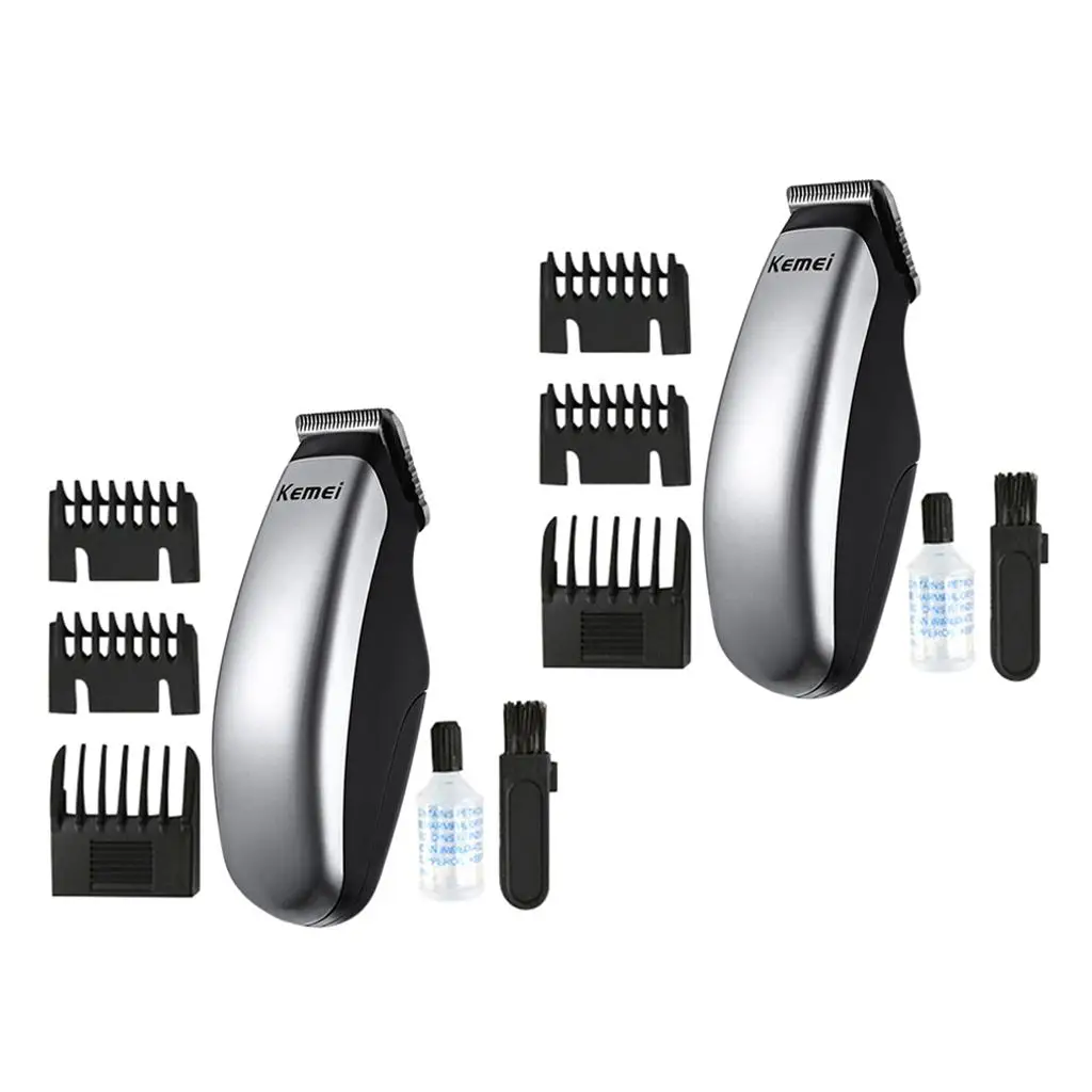 2x Portable Electric Mini Hair Trimmer With Beard Care for Men