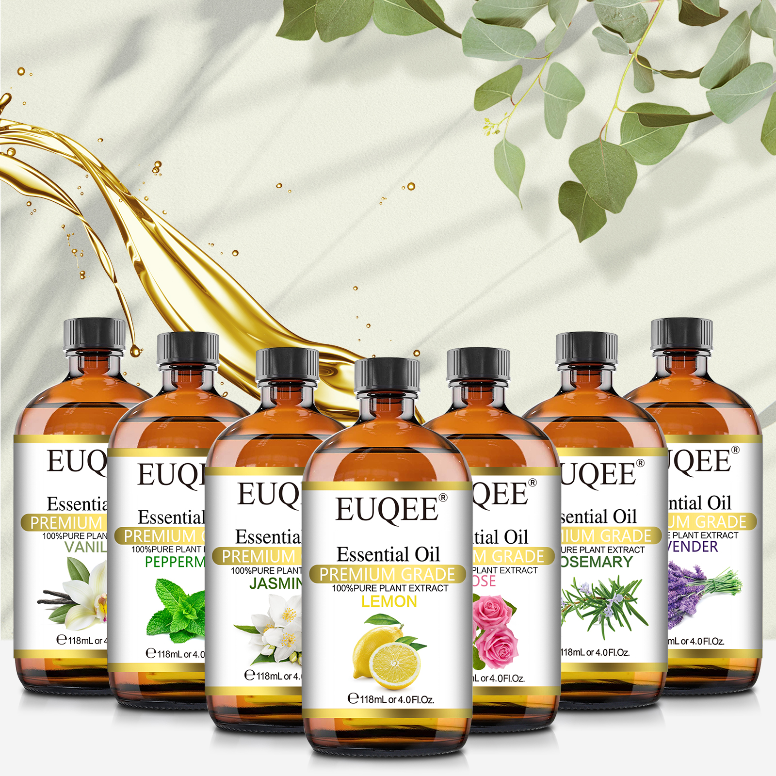 Best of EUQEE 118ML Lavender Jasmine Eucalyptus Vanilla Peppermint Essential Oils With Glass Dropper Aromatherapy, Skincare, Hair Care Reviews & Tips