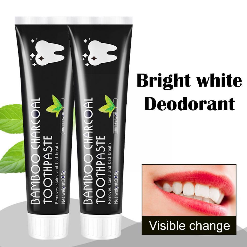 Best of 100% Bamboo Black Toothpaste Teeth Whitening Deep Clean Toothpaste The Black Charcoal Whitening All-purpose Teeth W8M5 Reviews & Tips